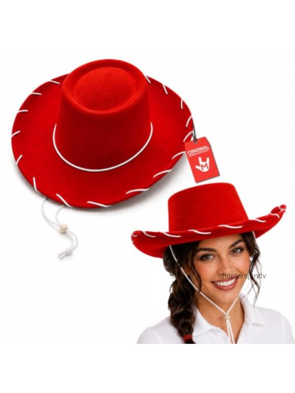 Western Cowboy Hat Felt Sheriff Costume Hat Adjustable One Size